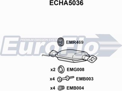 EuroFlo ECHA5036 - Каталізатор autocars.com.ua