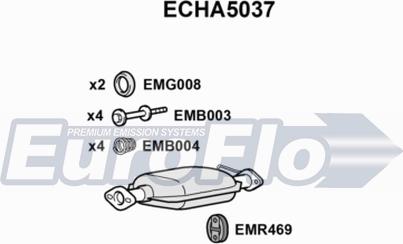 EuroFlo ECHA5037 - Каталізатор autocars.com.ua