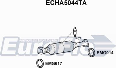 EuroFlo ECHA5044TA - Каталізатор autocars.com.ua