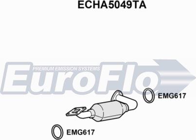 EuroFlo ECHA5049TA - Каталізатор autocars.com.ua