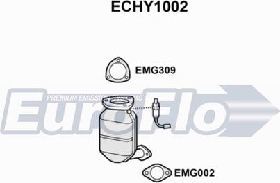 EuroFlo ECHY1002 - Каталізатор autocars.com.ua