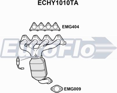 EuroFlo ECHY1010TA - Каталізатор autocars.com.ua