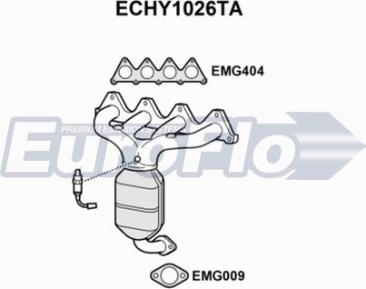 EuroFlo ECHY1026TA - Каталізатор autocars.com.ua