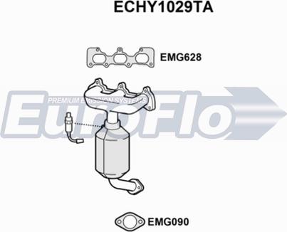 EuroFlo ECHY1029TA - Каталізатор autocars.com.ua