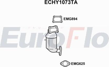 EuroFlo ECHY1073TA - Каталізатор autocars.com.ua