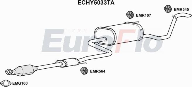 EuroFlo ECHY5033TA - Каталізатор autocars.com.ua