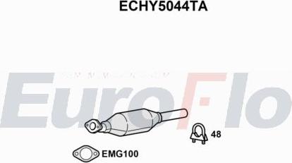 EuroFlo ECHY5044TA - Каталізатор autocars.com.ua