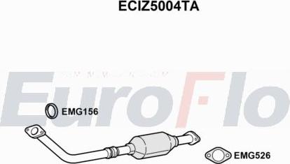 EuroFlo ECIZ5004TA - Каталізатор autocars.com.ua