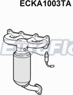 EuroFlo ECKA1003TA - Каталізатор autocars.com.ua