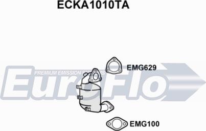 EuroFlo ECKA1010TA - Каталізатор autocars.com.ua