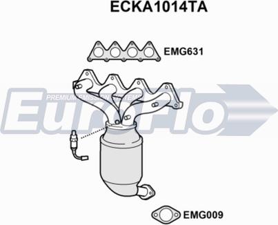 EuroFlo ECKA1014TA - Каталізатор autocars.com.ua