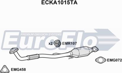 EuroFlo ECKA1015TA - Каталізатор autocars.com.ua