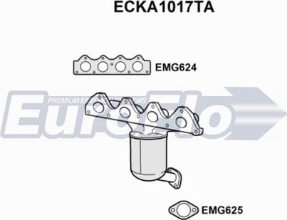 EuroFlo ECKA1017TA - Каталізатор autocars.com.ua