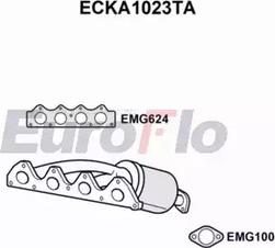 EuroFlo ECKA1023TA - Каталізатор autocars.com.ua