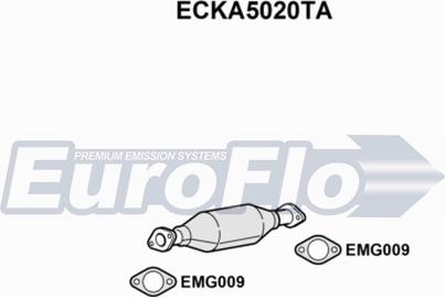 EuroFlo ECKA5020TA - Каталізатор autocars.com.ua