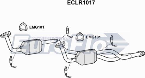 EuroFlo ECLR1017 - Каталізатор autocars.com.ua