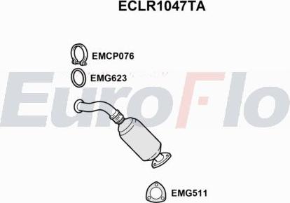 EuroFlo ECLR1047TA - Каталізатор autocars.com.ua