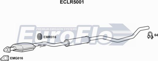 EuroFlo ECLR5001 - Каталізатор autocars.com.ua