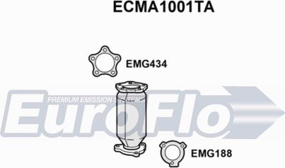 EuroFlo ECMA1001TA - Каталізатор autocars.com.ua