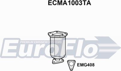 EuroFlo ECMA1003TA - Каталізатор autocars.com.ua