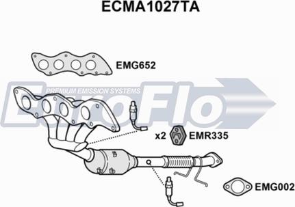 EuroFlo ECMA1027TA - Катализатор autodnr.net