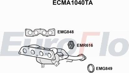 EuroFlo ECMA1040TA - Каталізатор autocars.com.ua