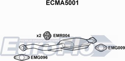 EuroFlo ECMA5001 - Каталізатор autocars.com.ua