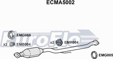 EuroFlo ECMA5002 - Каталізатор autocars.com.ua