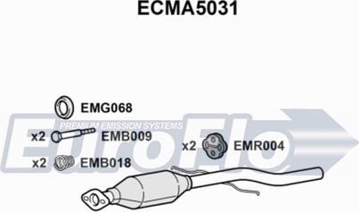 EuroFlo ECMA5031 - Каталізатор autocars.com.ua