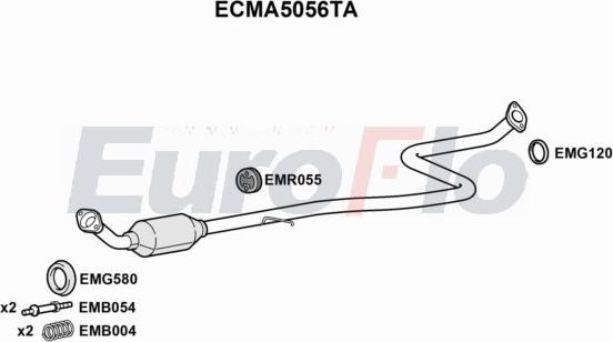 EuroFlo ECMA5056TA - Каталізатор autocars.com.ua