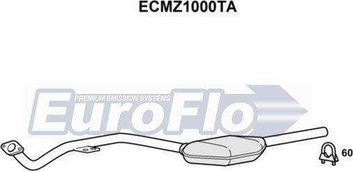 EuroFlo ECMZ1000TA - Каталізатор autocars.com.ua