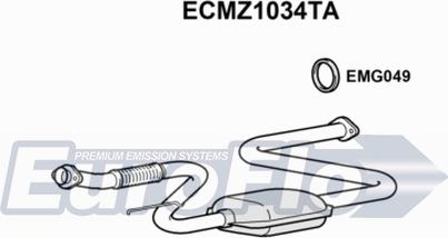 EuroFlo ECMZ1034TA - Каталізатор autocars.com.ua