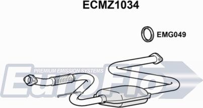 EuroFlo ECMZ1034 - Каталізатор autocars.com.ua