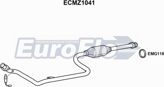 EuroFlo ECMZ1041 - Каталізатор autocars.com.ua