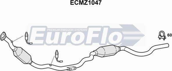 EuroFlo ECMZ1047 - Каталізатор autocars.com.ua