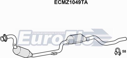 EuroFlo ECMZ1049TA - Каталізатор autocars.com.ua