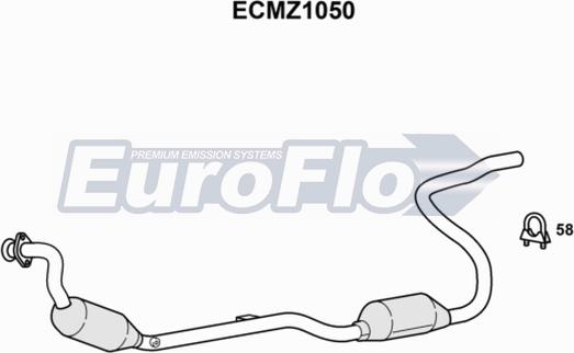 EuroFlo ECMZ1050 - Каталізатор autocars.com.ua