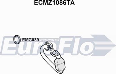 EuroFlo ECMZ1086TA - Каталізатор autocars.com.ua