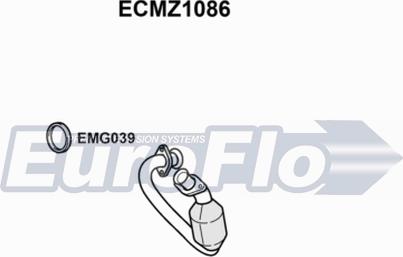 EuroFlo ECMZ1086 - Каталізатор autocars.com.ua