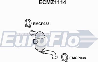 EuroFlo ECMZ1114 - Каталізатор autocars.com.ua