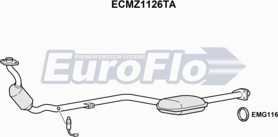 EuroFlo ECMZ1126TA - Катализатор autodnr.net