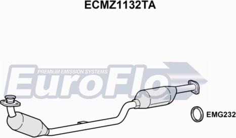 EuroFlo ECMZ1132TA - Каталізатор autocars.com.ua