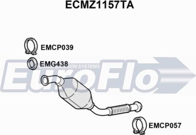 EuroFlo ECMZ1157TA - Каталізатор autocars.com.ua