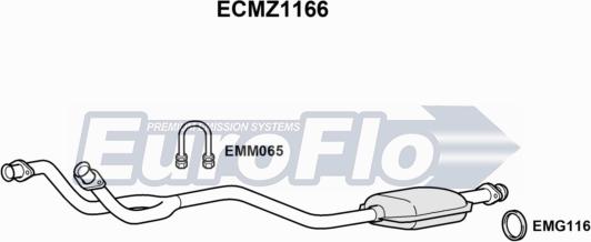 EuroFlo ECMZ1166 - Каталізатор autocars.com.ua