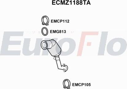 EuroFlo ECMZ1188TA - Каталізатор autocars.com.ua