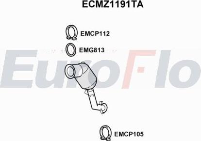 EuroFlo ECMZ1191TA - Каталізатор autocars.com.ua