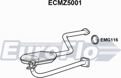 EuroFlo ECMZ5001 - Каталізатор autocars.com.ua