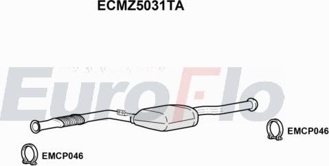 EuroFlo ECMZ5031TA - Каталізатор autocars.com.ua