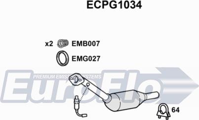 EuroFlo ECPG1034 - Каталізатор autocars.com.ua