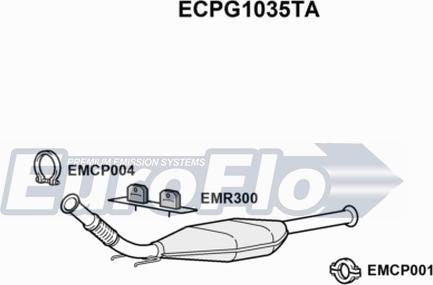 EuroFlo ECPG1035TA - Каталізатор autocars.com.ua